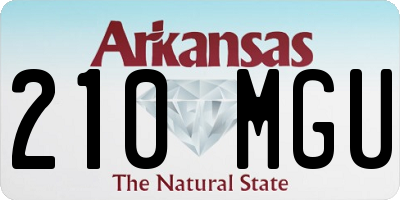 AR license plate 210MGU