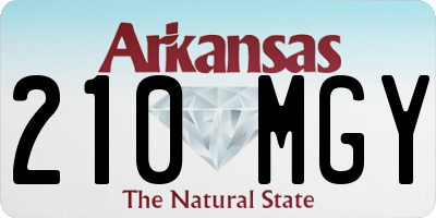 AR license plate 210MGY
