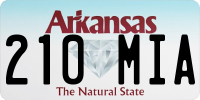 AR license plate 210MIA