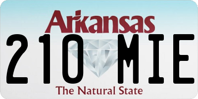 AR license plate 210MIE