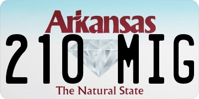 AR license plate 210MIG