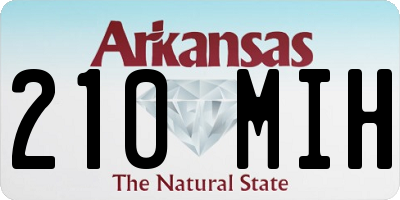 AR license plate 210MIH