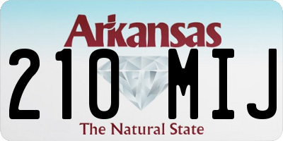 AR license plate 210MIJ
