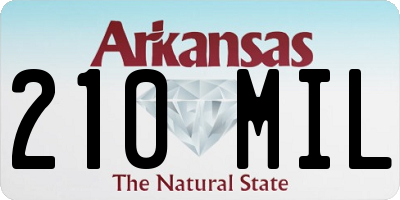 AR license plate 210MIL