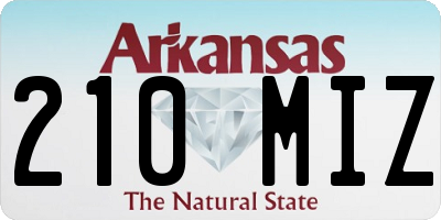 AR license plate 210MIZ