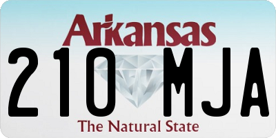 AR license plate 210MJA