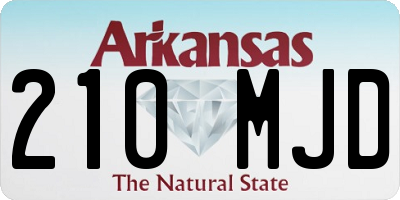 AR license plate 210MJD