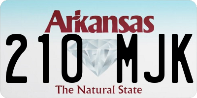 AR license plate 210MJK