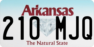 AR license plate 210MJQ