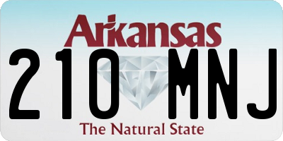 AR license plate 210MNJ