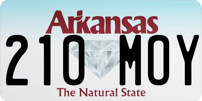 AR license plate 210MOY