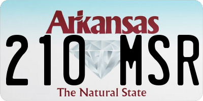 AR license plate 210MSR