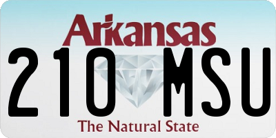 AR license plate 210MSU