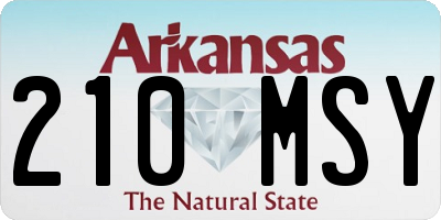 AR license plate 210MSY