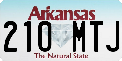 AR license plate 210MTJ