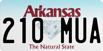 AR license plate 210MUA