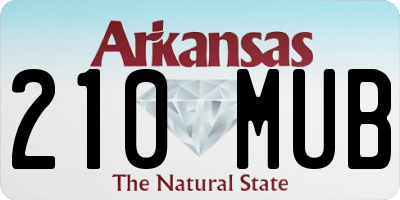 AR license plate 210MUB