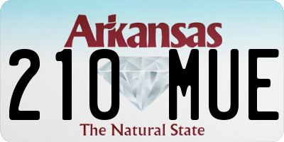 AR license plate 210MUE