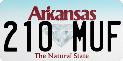 AR license plate 210MUF
