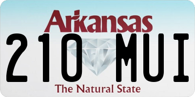 AR license plate 210MUI