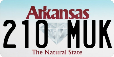 AR license plate 210MUK