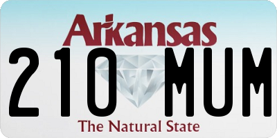 AR license plate 210MUM