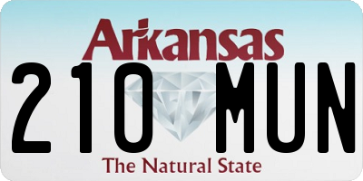 AR license plate 210MUN