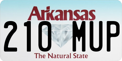 AR license plate 210MUP