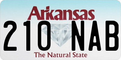 AR license plate 210NAB