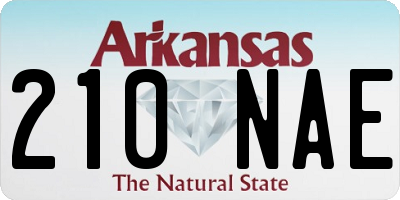AR license plate 210NAE