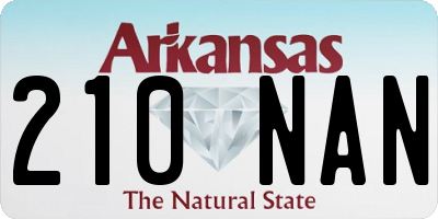 AR license plate 210NAN