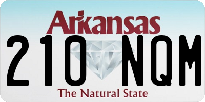 AR license plate 210NQM