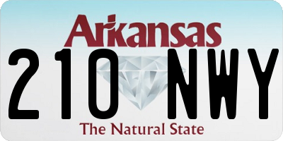 AR license plate 210NWY