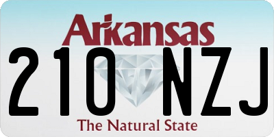 AR license plate 210NZJ