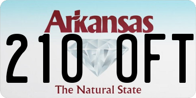 AR license plate 210OFT