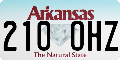 AR license plate 210OHZ