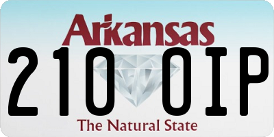 AR license plate 210OIP