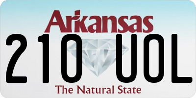 AR license plate 210UOL