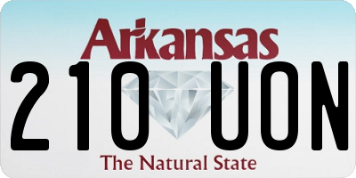 AR license plate 210UON