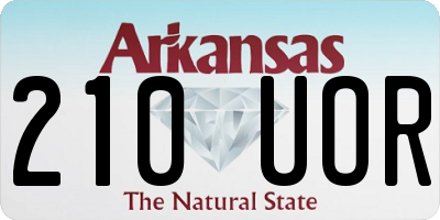AR license plate 210UOR