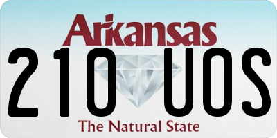AR license plate 210UOS