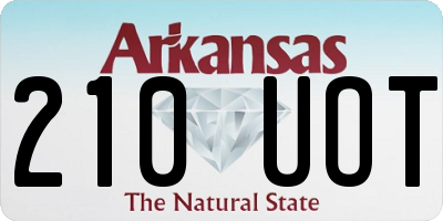 AR license plate 210UOT
