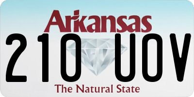 AR license plate 210UOV