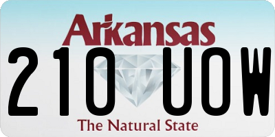 AR license plate 210UOW