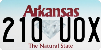 AR license plate 210UOX