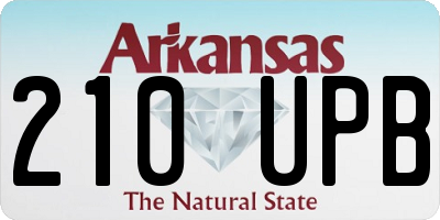 AR license plate 210UPB