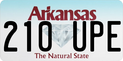 AR license plate 210UPE