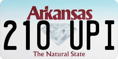AR license plate 210UPI