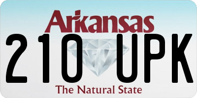 AR license plate 210UPK