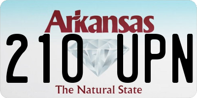 AR license plate 210UPN